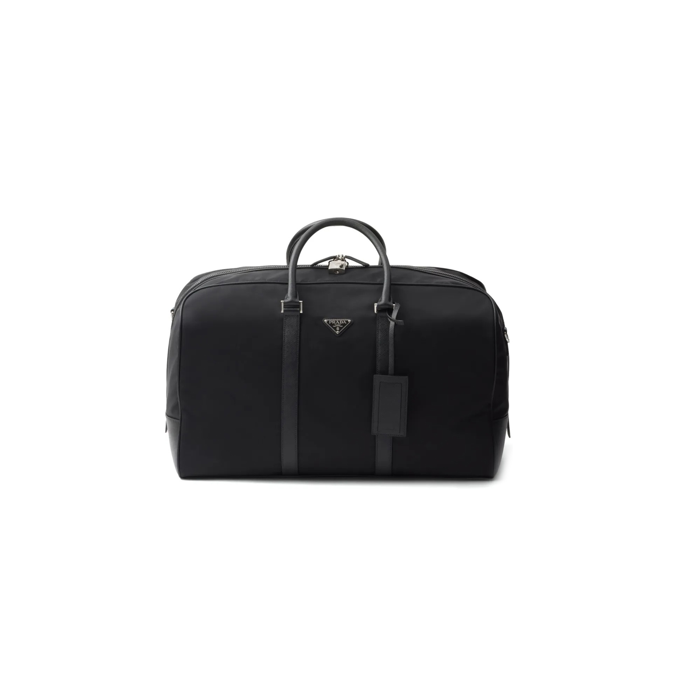 Pra*a re-nylon and saffiano leather tote travel bag 2vc013 (55*33*27cm)